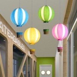 Farverig varmluftsballon vedhængslys Akryl dekorationslys