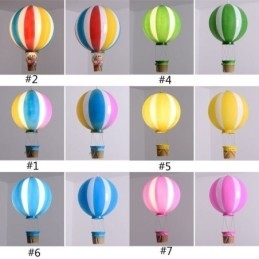 Farverig varmluftsballon vedhængslys Akryl dekorationslys