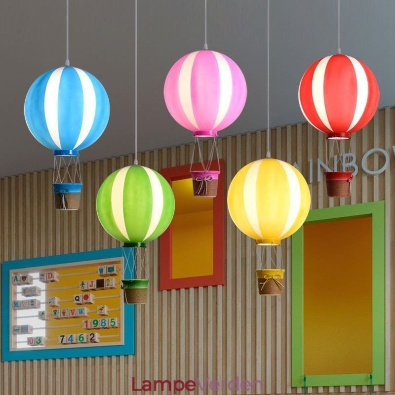 Farverig varmluftsballon vedhængslys Akryl dekorationslys