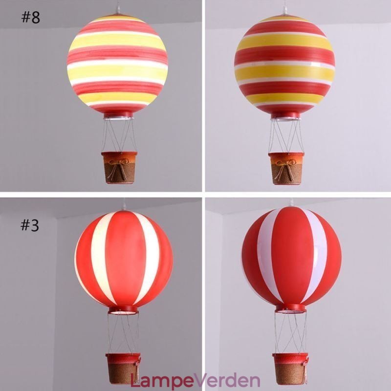 Farverig varmluftsballon vedhængslys Akryl dekorationslys