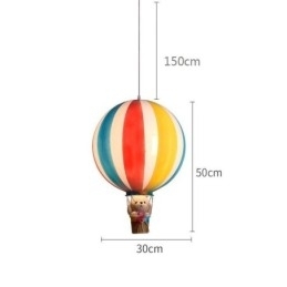 Farverig varmluftsballon vedhængslys Akryl dekorationslys