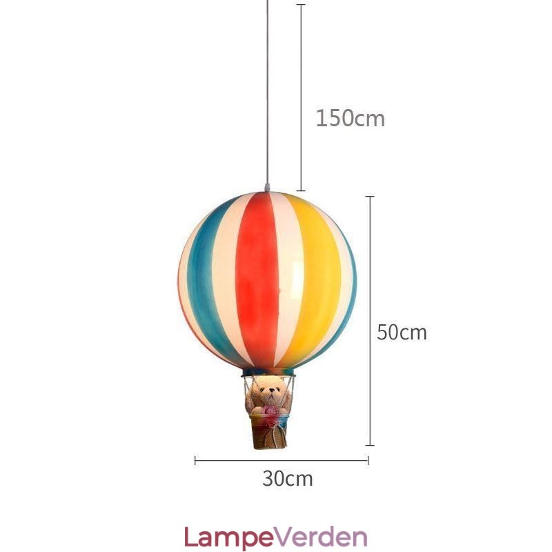 Farverig varmluftsballon vedhængslys Akryl dekorationslys
