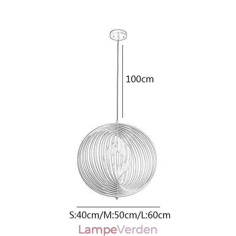 Moderne rund kugle lysekrone Basswood pendel
