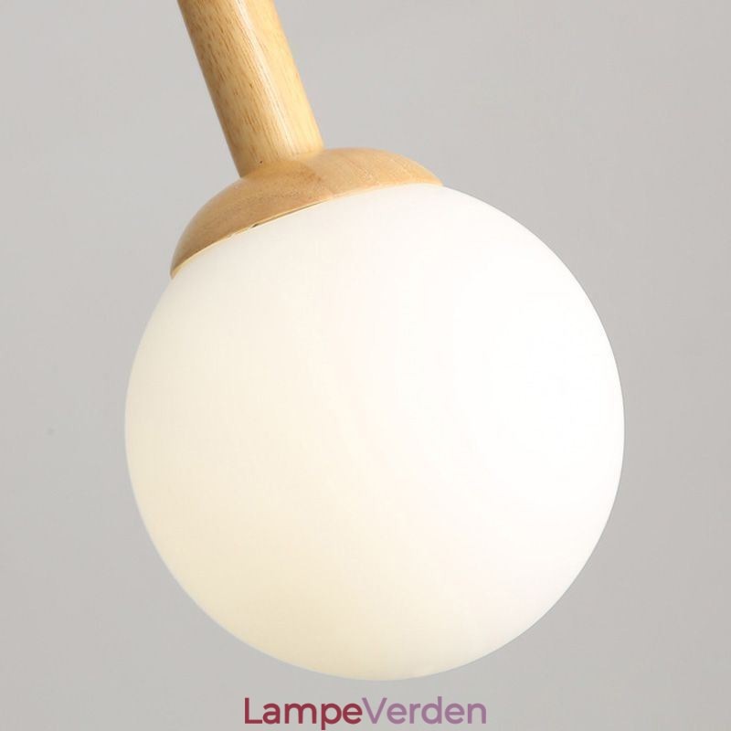 Japansk træ pendel Nordic glas hængelampe