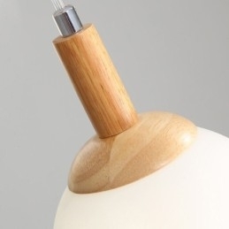 Japansk træ pendel Nordic glas hængelampe