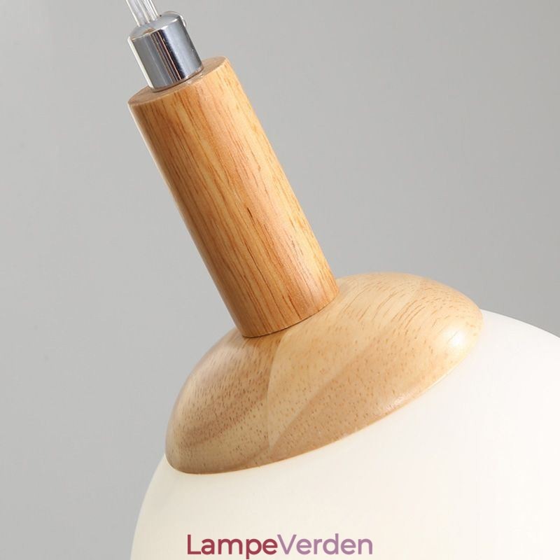 Japansk træ pendel Nordic glas hængelampe