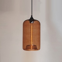 Flaskedesign vedhæng 1 lys minimalistisk jernmaleri