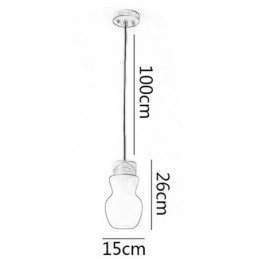 Japansk træ hængelys glaskedel hængelys