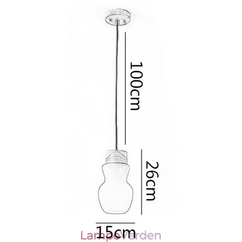 Japansk træ hængelys glaskedel hængelys