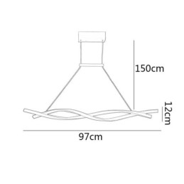Moderne Pendel Light Twist Design Hængende Lampe Dining