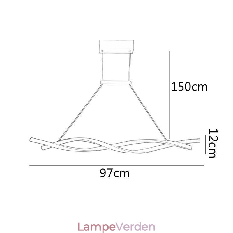 Moderne Pendel Light Twist Design Hængende Lampe Dining