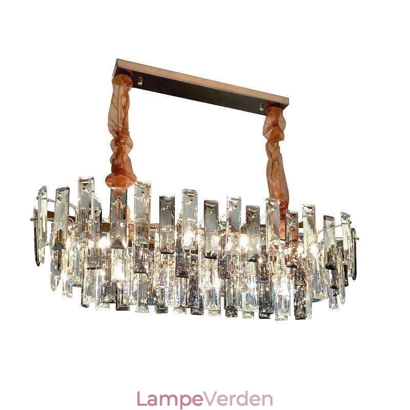 Europæisk glas lysekrone lys ovale pendellamper