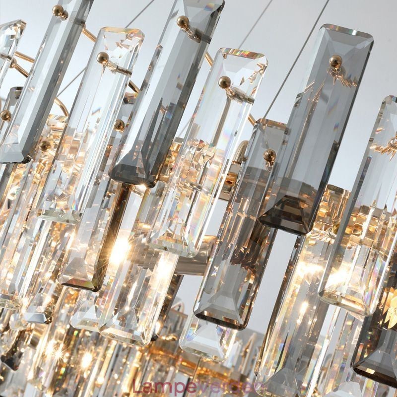 Europæisk glas lysekrone lys ovale pendellamper