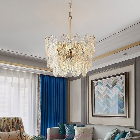 Moderne glas pendant lys dekoration bronze guld lysekrone Moderne glas pendant lys dekoration bronze guld lysekrone