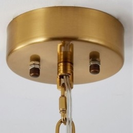 Moderne glas pendant lys dekoration bronze guld lysekrone