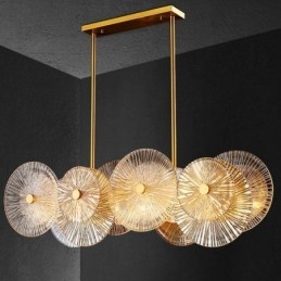 Moderne Spark Disc Lysekrone Fyrværkeri Glas Pendel Lampe Home Decor Belysning