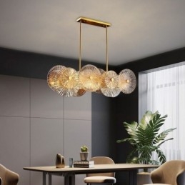 Moderne Spark Disc Lysekrone Fyrværkeri Glas Pendel Lampe Home Decor Belysning