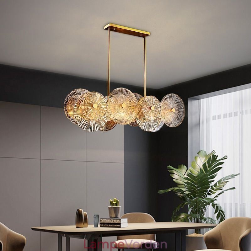 Moderne Spark Disc Lysekrone Fyrværkeri Glas Pendel Lampe Home Decor Belysning
