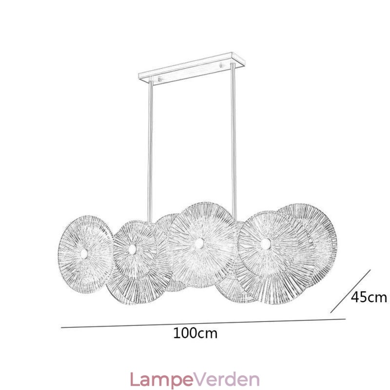 Moderne Spark Disc Lysekrone Fyrværkeri Glas Pendel Lampe Home Decor Belysning