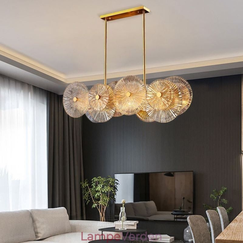 Moderne Spark Disc Lysekrone Fyrværkeri Glas Pendel Lampe Home Decor Belysning