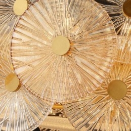 Moderne Spark Disc Lysekrone Fyrværkeri Glas Pendel Lampe Home Decor Belysning