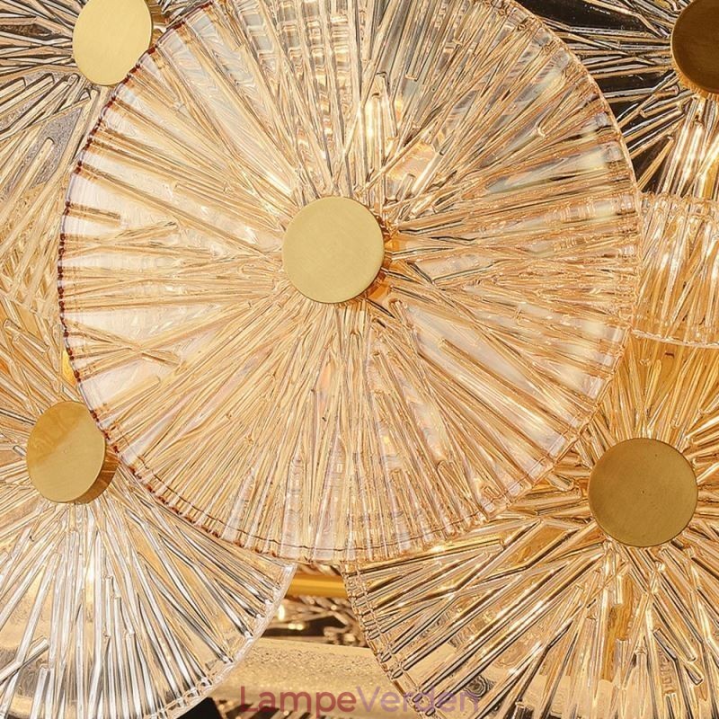 Moderne Spark Disc Lysekrone Fyrværkeri Glas Pendel Lampe Home Decor Belysning