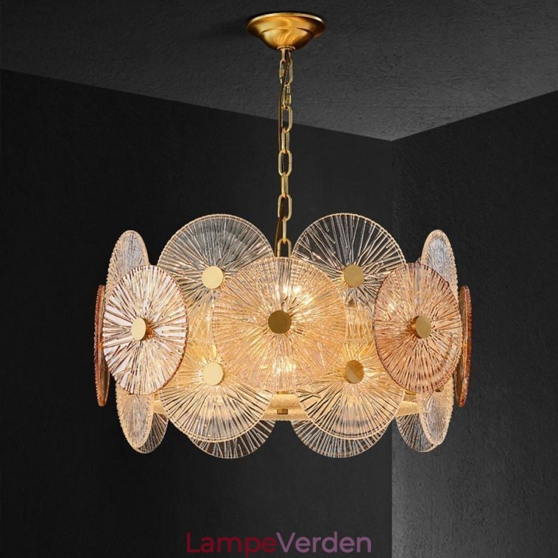 Moderne Spark Disc Lysekrone Fyrværkeri Glas Pendel Lampe Home Deco Belysning