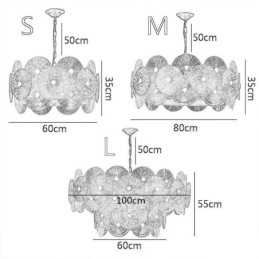 Moderne Spark Disc Lysekrone Fyrværkeri Glas Pendel Lampe Home Deco Belysning