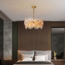 Moderne Spark Disc Lysekrone Fyrværkeri Glas Pendel Lampe Home Deco Belysning