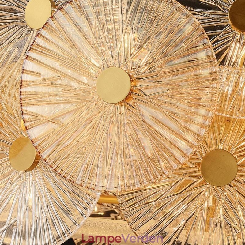 Moderne Spark Disc Lysekrone Fyrværkeri Glas Pendel Lampe Home Deco Belysning