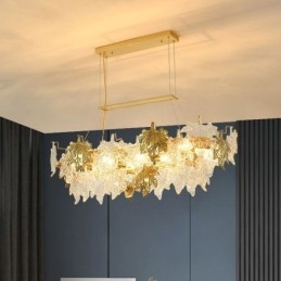 Maple Leaf Pendel Light Home Decor Glas Belysning