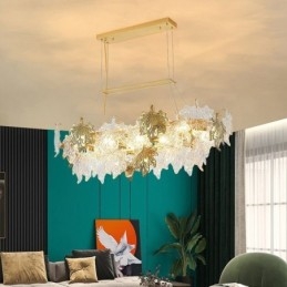 Maple Leaf Pendel Light Home Decor Glas Belysning