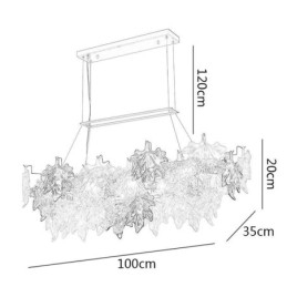 Maple Leaf Pendel Light Home Decor Glas Belysning