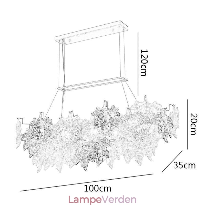 Maple Leaf Pendel Light Home Decor Glas Belysning