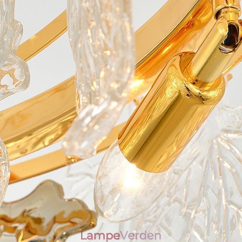 Maple Leaf Pendel Light European Home Decor Glaslysekrone