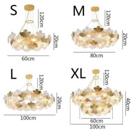 Europæisk glas hængende lys vifteformet kunst lysekrone