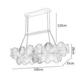 Luksus glas lysekrone mode lampe Shell form glas hængende lampe
