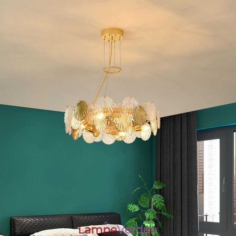 Moderne Shell Glas lysekrone Lights Dining