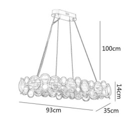 Europæisk glaslysekrone Creative Luxury Pendel Light