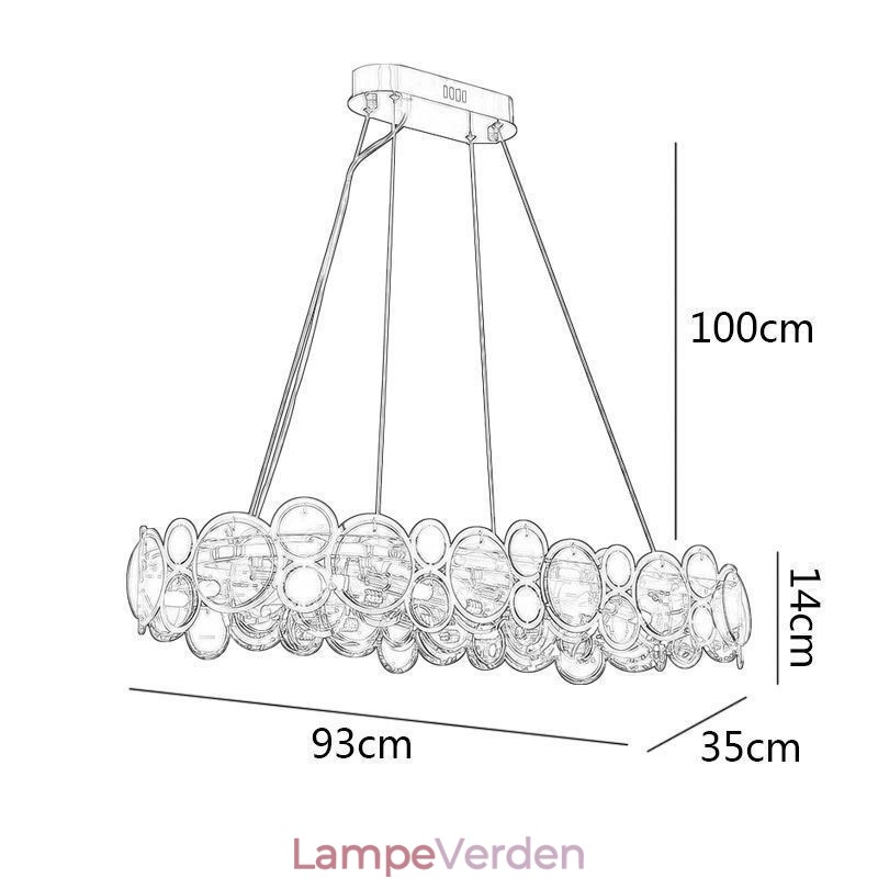 Europæisk glaslysekrone Creative Luxury Pendel Light