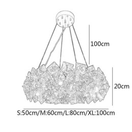Lys luksus glas lysekrone Moderne Minimalistisk Pendel Living