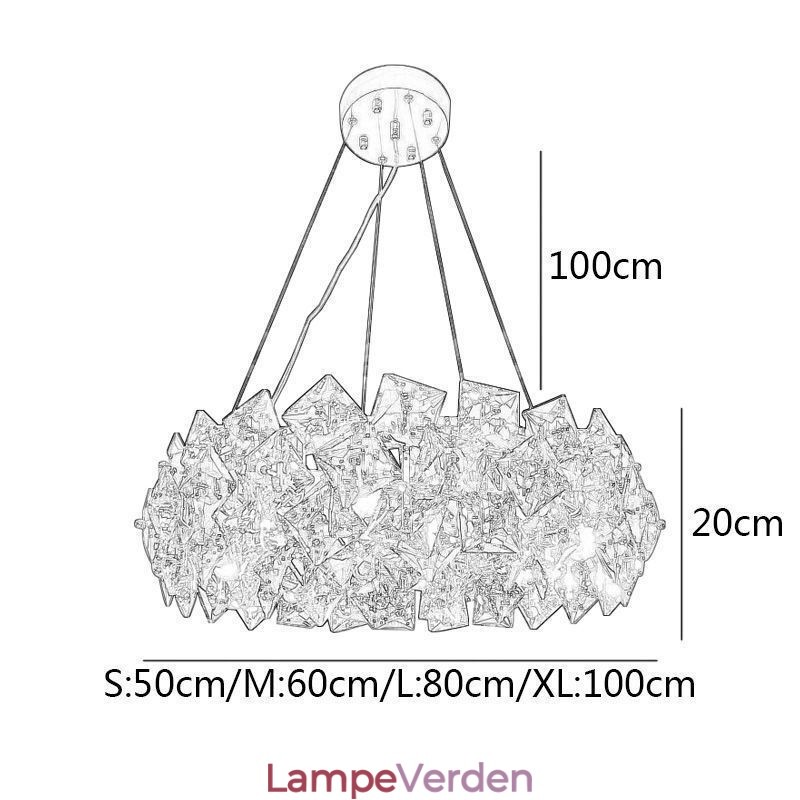 Lys luksus glas lysekrone Moderne Minimalistisk Pendel Living