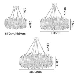 Europæisk Glas Pendel Light Luksus hængelampe