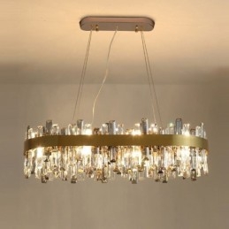 Lys luksus lysekronestolpe moderne glaspendel
