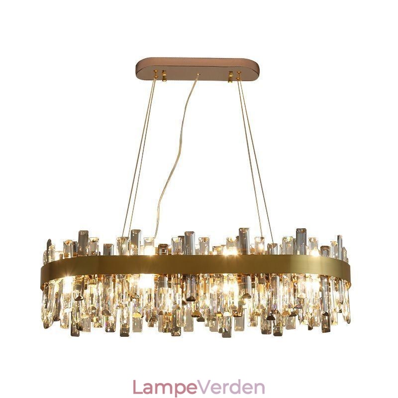 Lys luksus lysekronestolpe moderne glaspendel