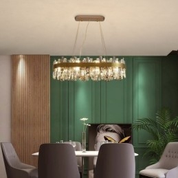 Lys luksus lysekronestolpe moderne glaspendel