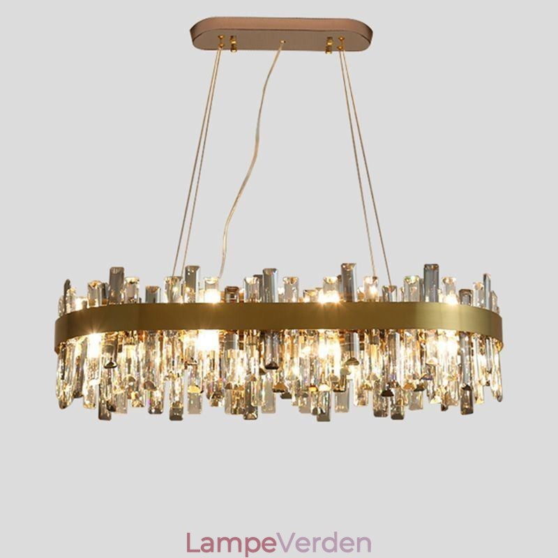 Lys luksus lysekronestolpe moderne glaspendel