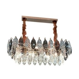 European Iron Pendel Light Creative Leaf Glass lysekrone