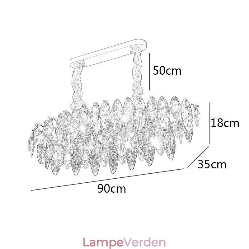 Lys Luksus Pendel Home Decor Glas Lysekrone Living