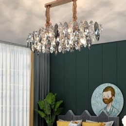 Lys Luksus Pendel Home Decor Glas Lysekrone Living